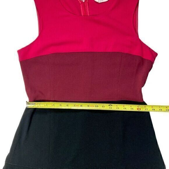 Calvin Klein Color Block A-line Dress Women L Career Business Casual Dinner Date - Picture 9 of 14